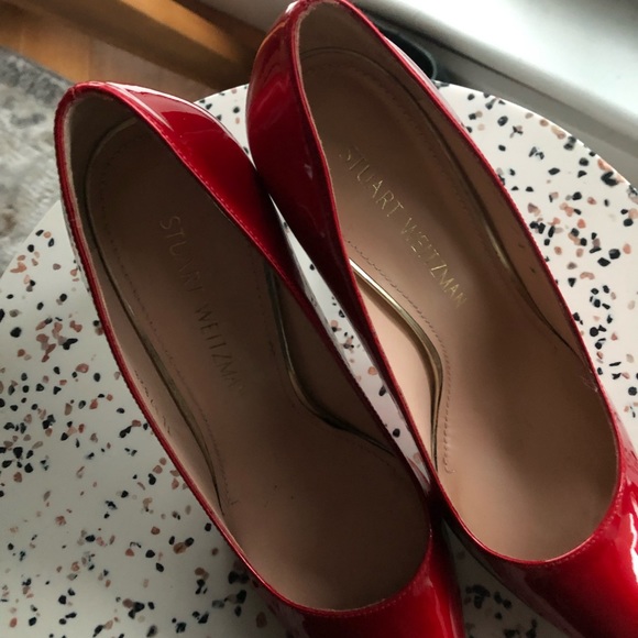 STUART WEITZMAN red patent pumps, SZ 7.5 - Picture 9 of 9